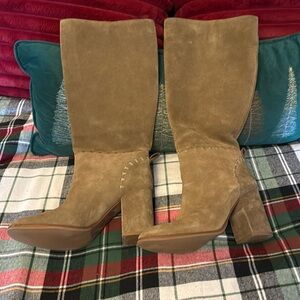 Tory Burch suede leather tall boots